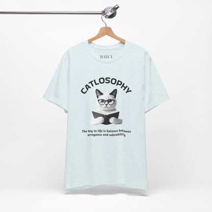 Catlosophy Unisex Jersey Short Sleeve Tee –  "The Key to Life" Design