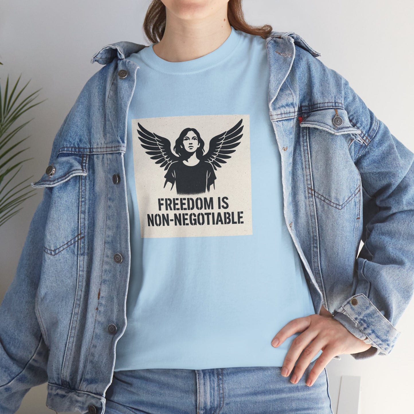 Rebel Graphic Tee - Unisex Heavy Cotton T-Shirt for the Wild at Heart. Rebel Tees, Born to Be Worn - FREEDOM IS NON-NEGOTIABLE