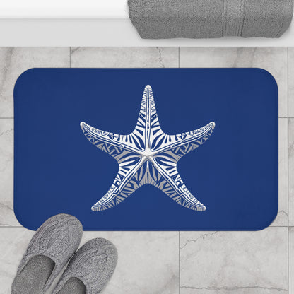 Tribal Bath Mat. Ocean Energy, Tribal Style