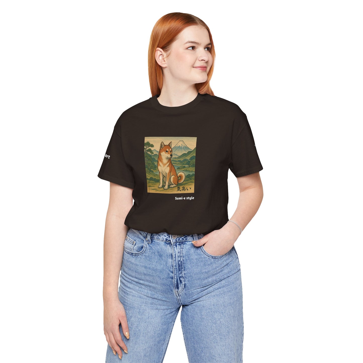 DOGART Unisex Jersey DOG T-Shirt - SUMI-E STYLE - Iconic Painting Reimagined with Dogs