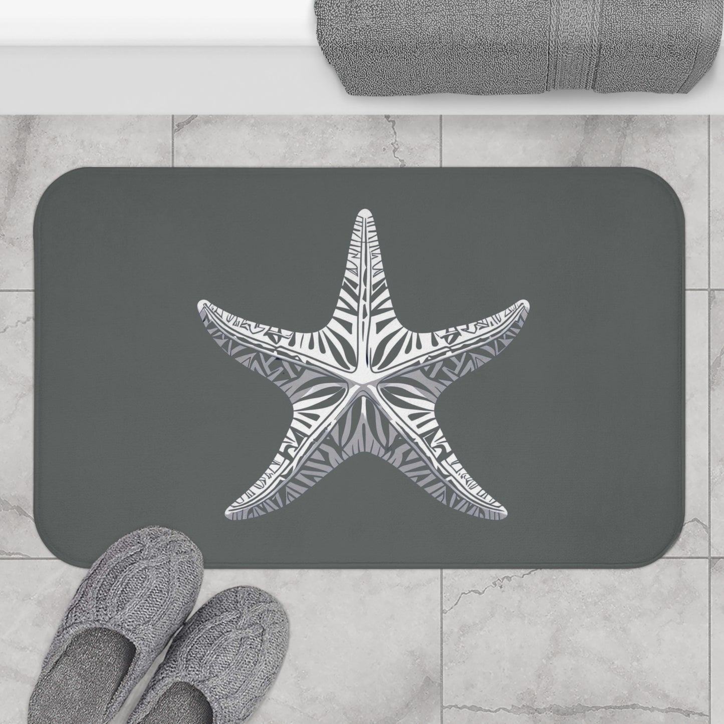 Tribal Bath Mat. Ocean Energy, Tribal Style