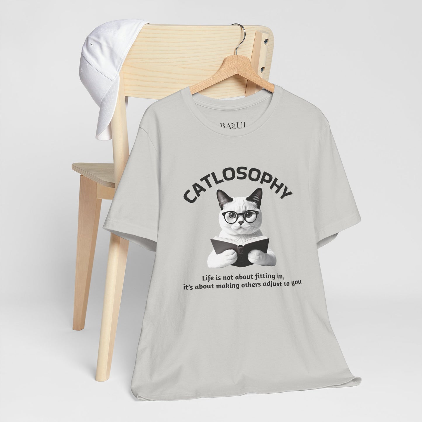 Catlosophy Unisex Jersey Short Sleeve Tee –  "Life isn't about fitting In" Design