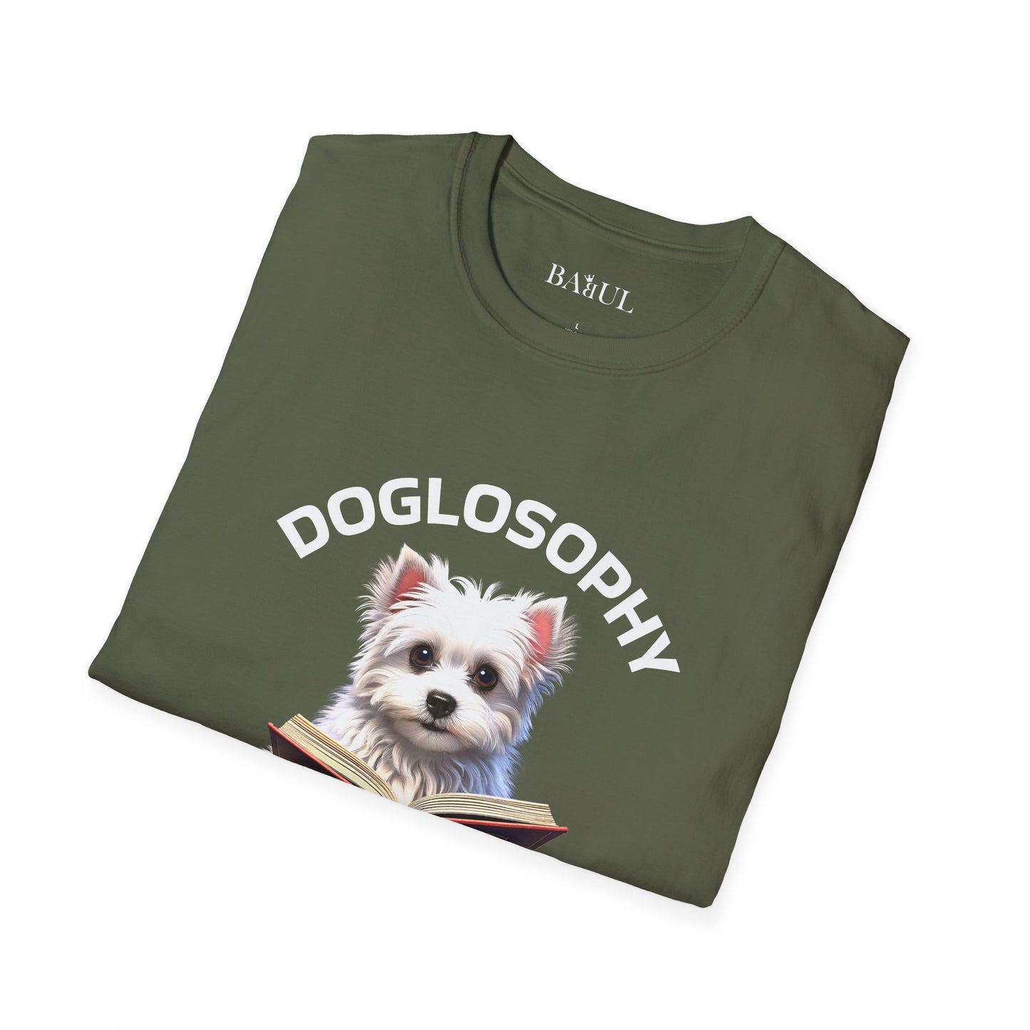 Doglosophy  Unisex Softstyle T-Shirt - "Happiness is a Warm Sunbeam" Design