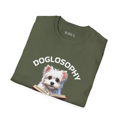 Doglosophy  Unisex Softstyle T-Shirt - "Happiness is a Warm Sunbeam" Design