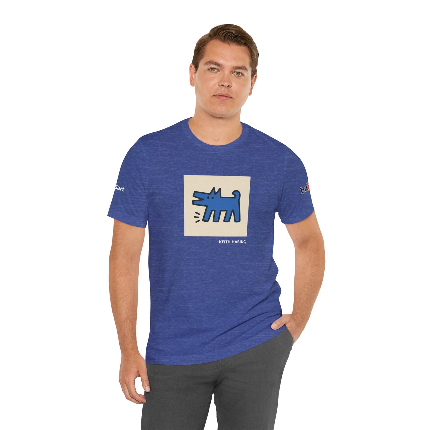 DOGART Unisex Jersey Dog T-Shirt - KEITH HARING - Iconic Painting Reimagined with Dogs