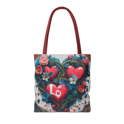 Artistic Surge - Eco-Friendly Canvas Tote Bag - HEARTS OF LOVE