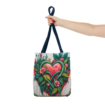 Artistic Surge - Eco-Friendly Canvas Tote Bag - HEARTS OF LOVE
