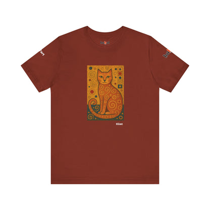 CATART Unisex Jersey Cat T-Shirt - KLIMT - Iconic Painting Reimagined with Cats