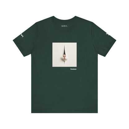 CATART Unisex Jersey Cat T-Shirt - FONTANA - Iconic Painting Reimagined with Cats