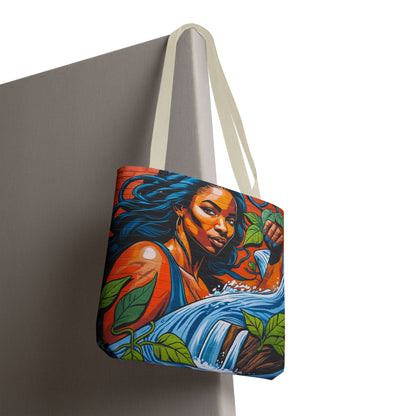 Artistic Surge - Eco-Friendly Canvas Tote Bag - WOMAN WITH WATER