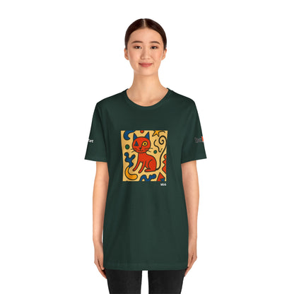 CATART Unisex Jersey Cat T-Shirt - MIRO - Iconic Painting Reimagined with Cats