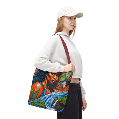 Artistic Surge - Eco-Friendly Canvas Tote Bag - WOMAN WITH WATER
