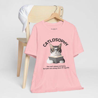 Catlosophy Unisex Jersey Short Sleeve Tee –  "You can't please everyone" Design