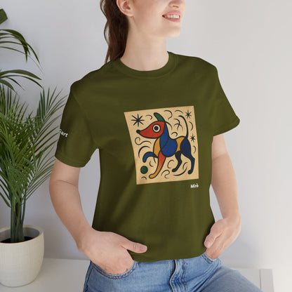 DOGART Unisex Jersey Dog T-Shirt - MIRO - Iconic Painting Reimagined with Dogs