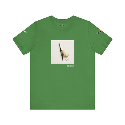 CATART Unisex Jersey Cat T-Shirt - FONTANA - Iconic Painting Reimagined with Cats