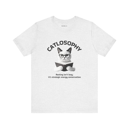 Catlosophy Unisex Jersey Short Sleeve Tee –  "Resting isn't Lazy" Design