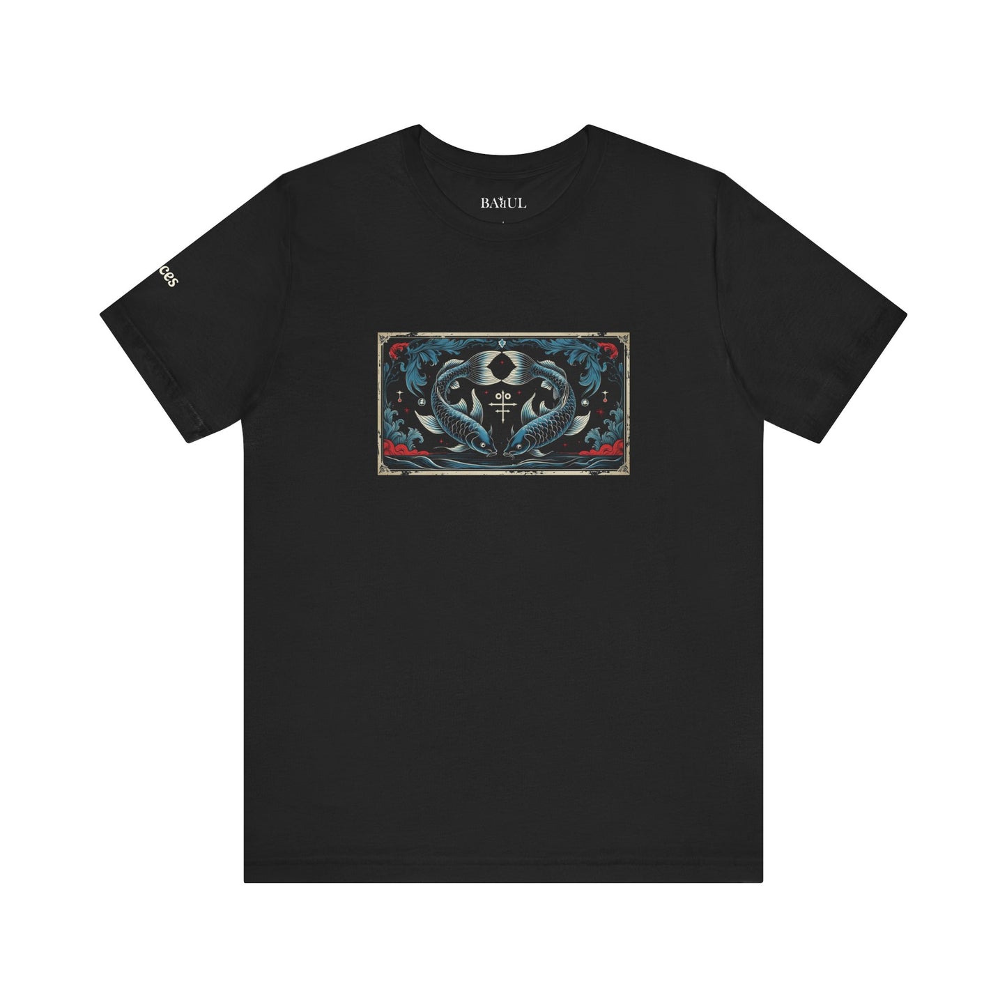 Pisces - Gothic Zodiac T-Shirt. Zodiac in the Shadows