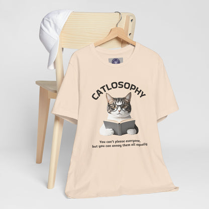 Catlosophy Unisex Jersey Short Sleeve Tee –  "You can't please everyone" Design