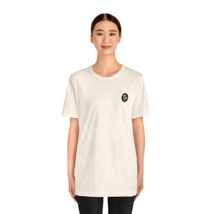 Capricorn - Gothic Zodiac, Red Graphic on the back T-Shirt. Zodiac in the Shadows