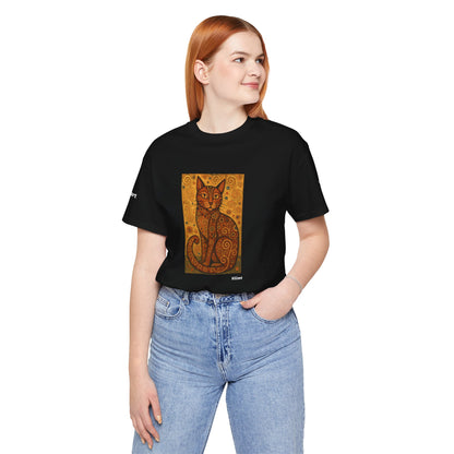 CATART Unisex Jersey Cat T-Shirt - KLIMT - Iconic Painting Reimagined with Cats