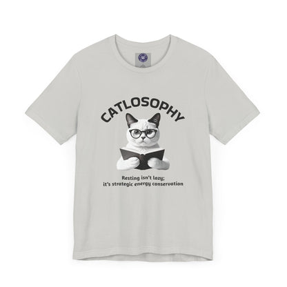 Catlosophy Unisex Jersey Short Sleeve Tee –  "Resting isn't Lazy" Design