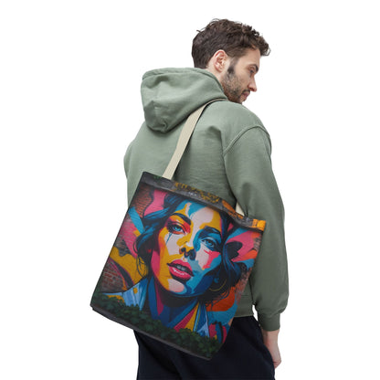 Artistic Surge - Eco-Friendly Canvas Tote Bag - WOMAN'S FACE