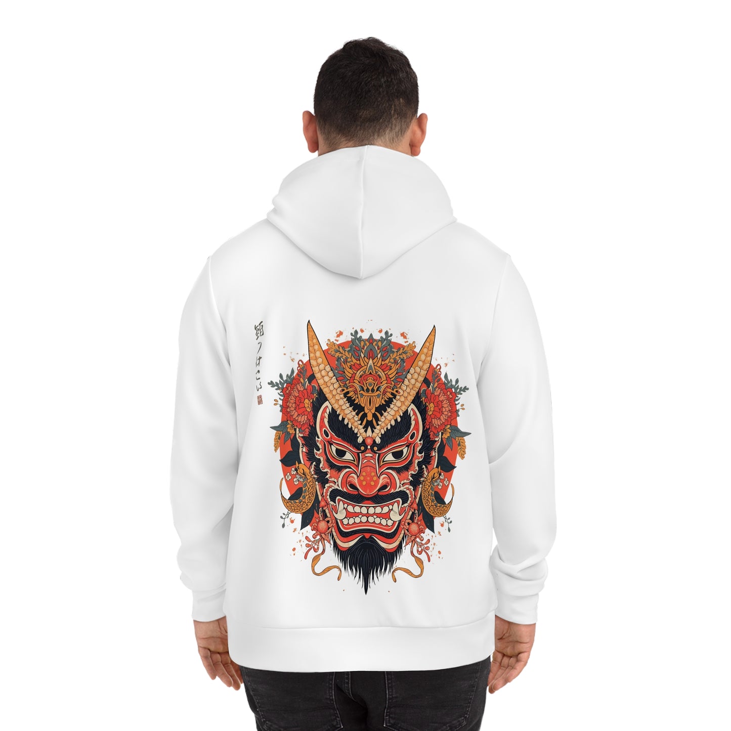Bold Oni Mask Hoodie - Japanese Irezumi Tattoo Art Streetwear