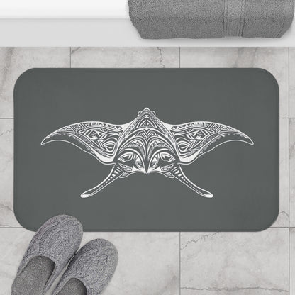 Tribal Bath Mat. Ocean Energy, Tribal Style