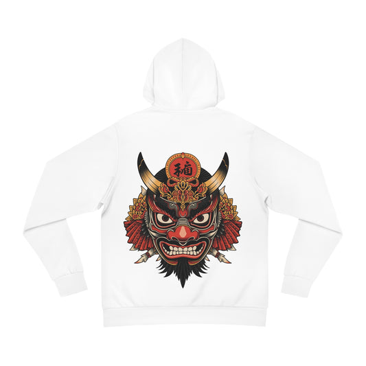 Bold Oni Mask Hoodie - Japanese Irezumi Tattoo Art Streetwear