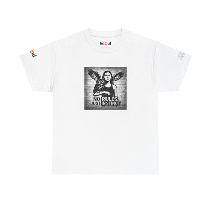 Rebel Graphic Tee - Unisex Heavy Cotton T-Shirt for the Wild at Heart. Rebel Tees, Born to Be Worn - NO RULES, JUST INSTINCT