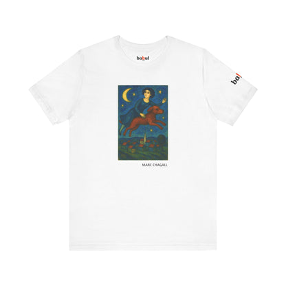 DOGART Unisex Jersey Dog T-Shirt - MARC CHAGALL - Iconic Painting Reimagined with Dogs