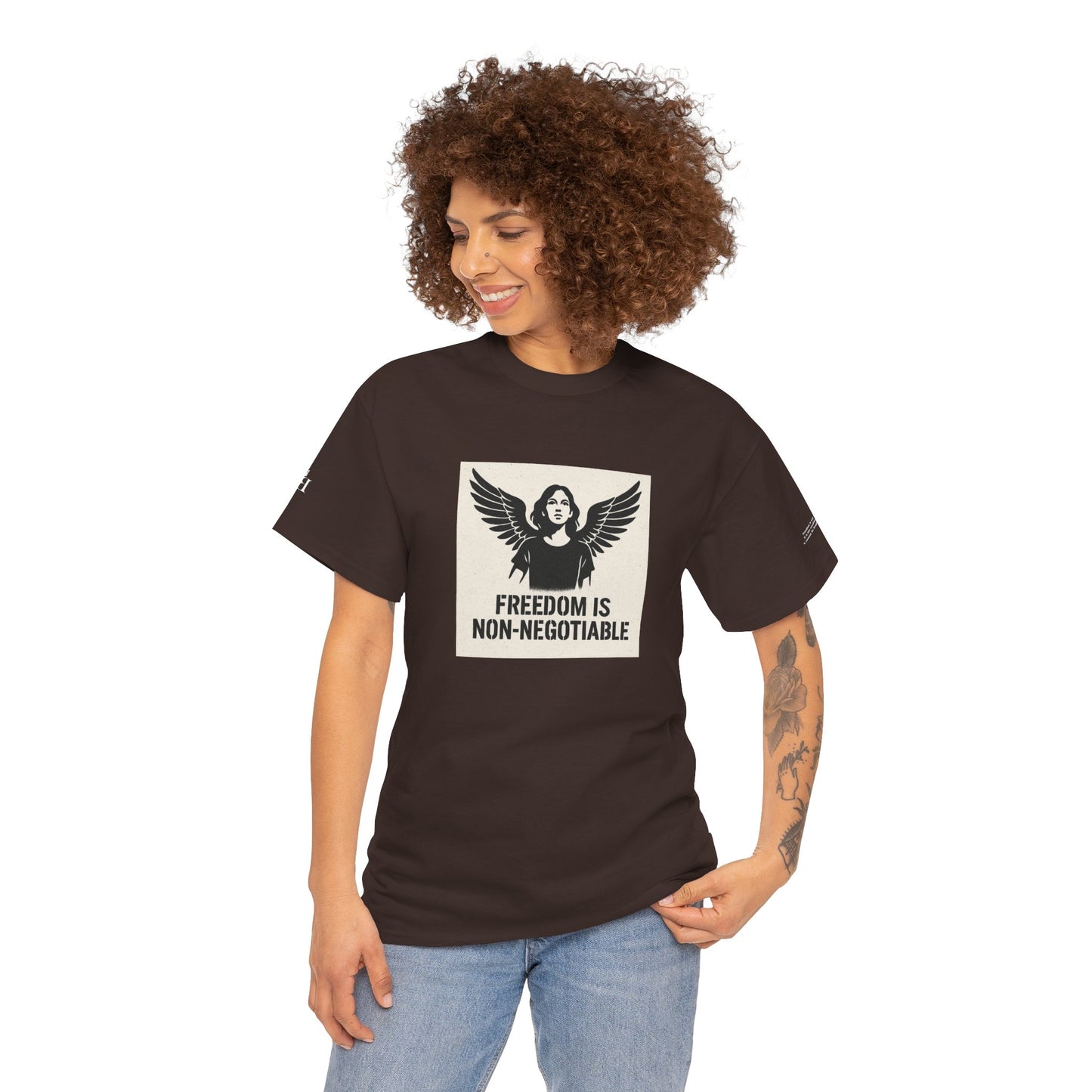Rebel Graphic Tee - Unisex Heavy Cotton T-Shirt for the Wild at Heart. Rebel Tees, Born to Be Worn - FREEDOM IS NON-NEGOTIABLE