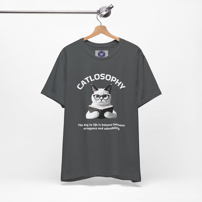 Catlosophy Unisex Jersey Short Sleeve Tee –  "The Key to Life" Design