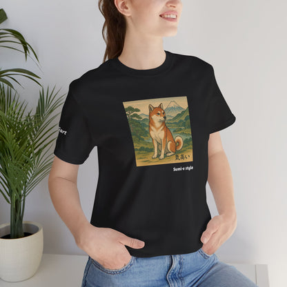 DOGART Unisex Jersey DOG T-Shirt - SUMI-E STYLE - Iconic Painting Reimagined with Dogs