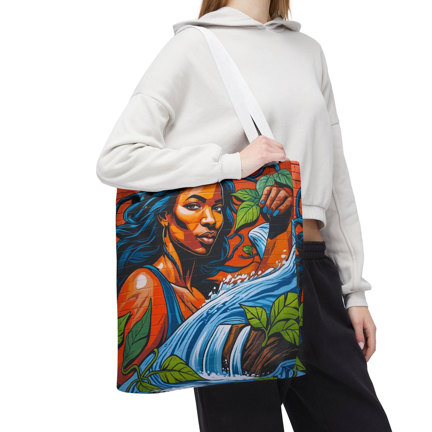 Artistic Surge - Eco-Friendly Canvas Tote Bag - WOMAN WITH WATER