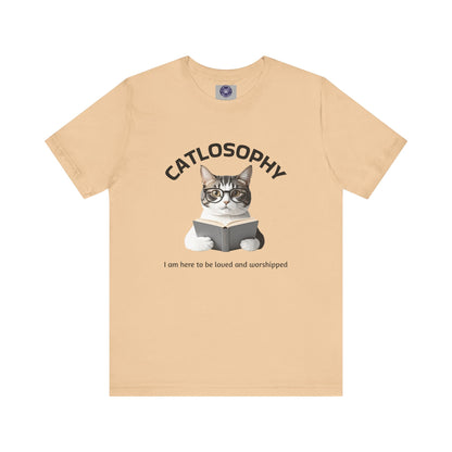 Catlosophy Unisex Jersey Short Sleeve Tee – "I am here to be loved" Design - BABUL T-Shirts