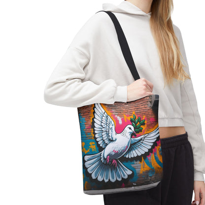 Artistic Surge - Eco-Friendly Canvas Tote Bag - PEACE