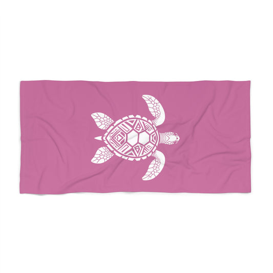 Tribal Waves Beach Towel - SEA TURTLE
