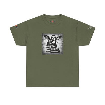 Rebel Graphic Tee - Unisex Heavy Cotton T-Shirt for the Wild at Heart. Rebel Tees, Born to Be Worn - NO RULES, JUST INSTINCT