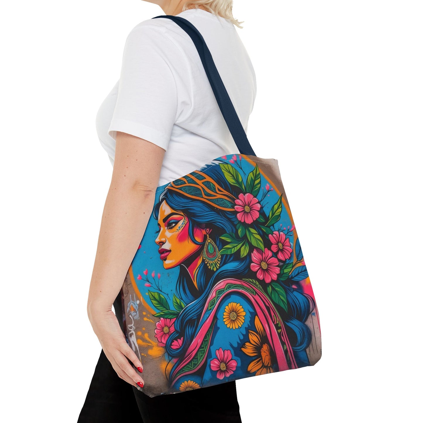 Artistic Surge - Eco-Friendly Canvas Tote Bag - FLOWERING WOMAN
