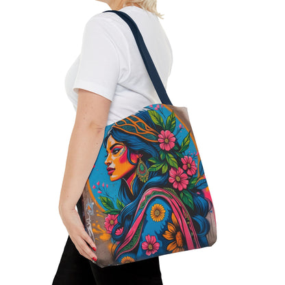 Artistic Surge - Eco-Friendly Canvas Tote Bag - FLOWERING WOMAN