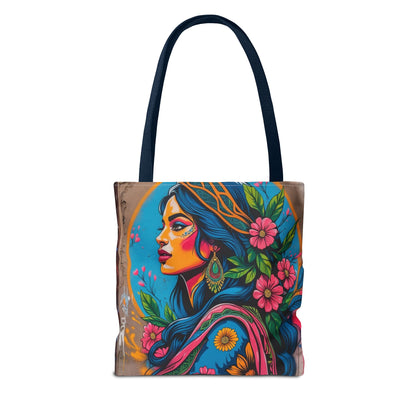 Artistic Surge - Eco-Friendly Canvas Tote Bag - FLOWERING WOMAN