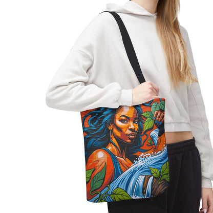 Artistic Surge - Eco-Friendly Canvas Tote Bag - WOMAN WITH WATER