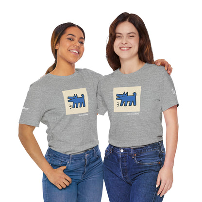 DOGART Unisex Jersey Dog T-Shirt - KEITH HARING - Iconic Painting Reimagined with Dogs