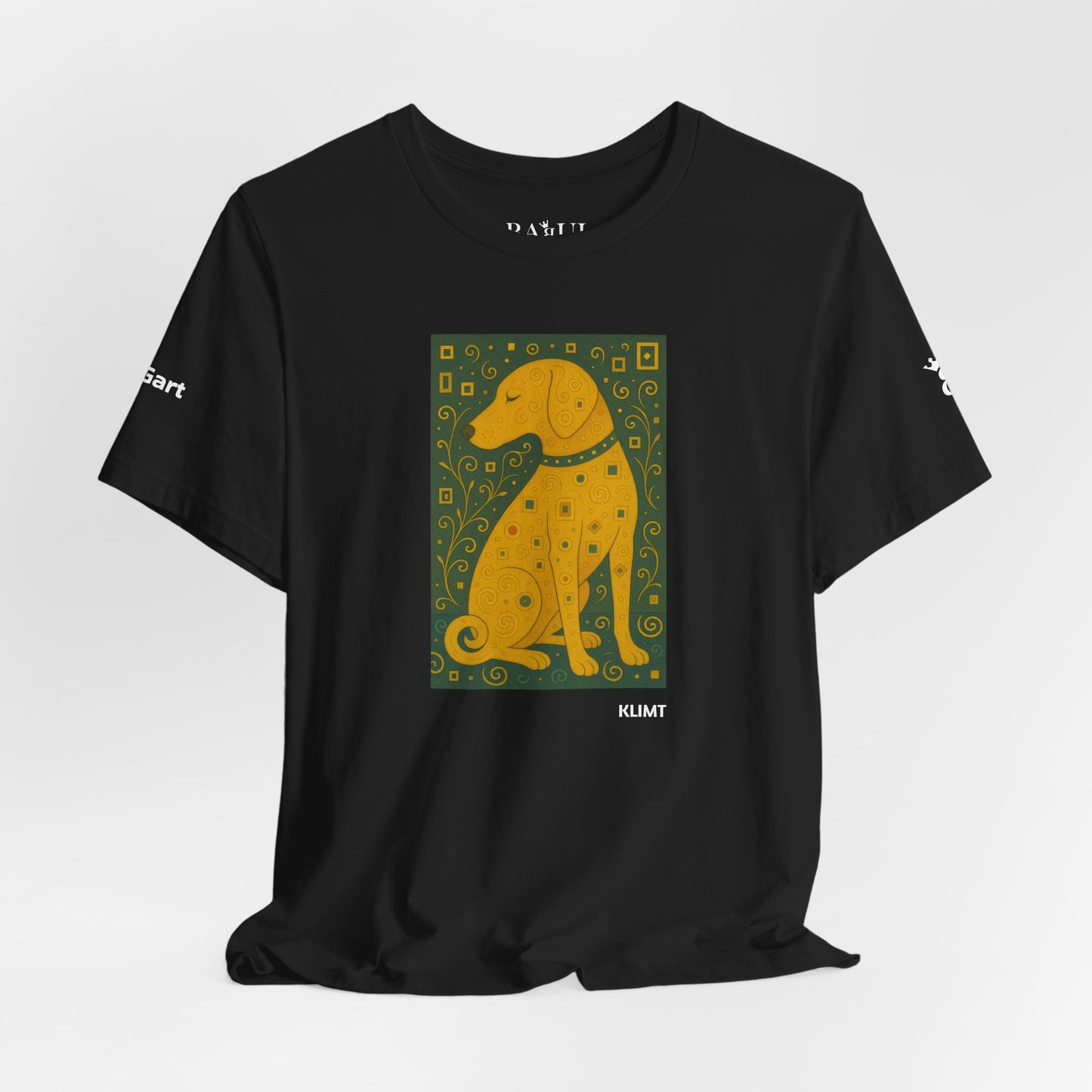 DOGART Unisex Jersey Dog T-Shirt - KLIMT - Iconic Painting Reimagined with Dogs