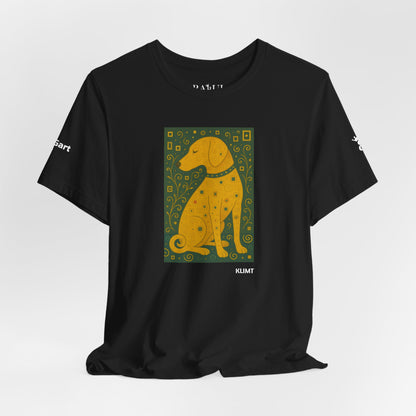 DOGART Unisex Jersey Dog T-Shirt - KLIMT - Iconic Painting Reimagined with Dogs