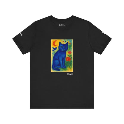 CATART Unisex Jersey Cat T-Shirt - MARC CHAGALL - Iconic Painting Reimagined with Cats