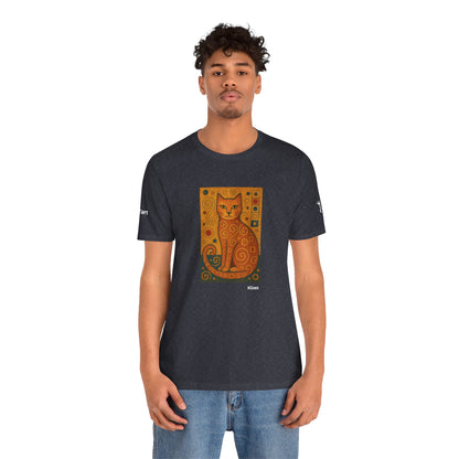 CATART Unisex Jersey Cat T-Shirt - KLIMT - Iconic Painting Reimagined with Cats