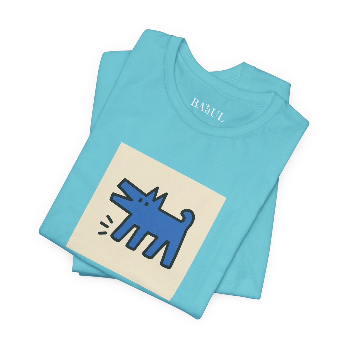 DOGART Unisex Jersey Dog T-Shirt - KEITH HARING - Iconic Painting Reimagined with Dogs