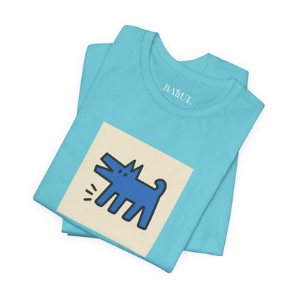 DOGART Unisex Jersey Dog T-Shirt - KEITH HARING - Iconic Painting Reimagined with Dogs